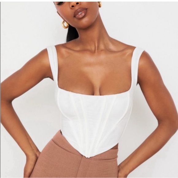 House of CB Tops - NWT - House of CB Ninetta white mesh corset
